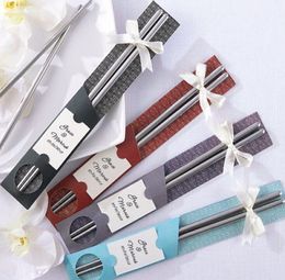 East Meets West Stainless steel chopsticks Chinese style wed Wedding / Function favors gifts express