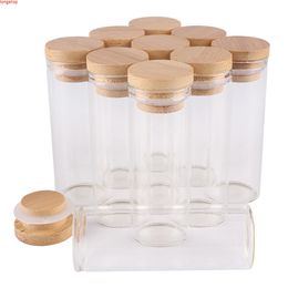 24 pieces 40ml 30*80mm Test Tubes with Bamboo Caps Glass Jars Vials Wishing Bolttes Wish Bottle for Wedding Crafts Giftgoods