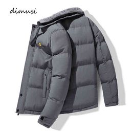 DIMUSI Winter Men's Bomber Jacket Fashion Male Cotton Warm Padded Coats Casual Outoutwear Thermal Slim Padded Coats Men Clothing Y1122