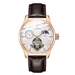 MG.ORKINA Quality Tourbillon Men's Watch Men Automatic Seagull Watches Man Luminous Waterproof Mechanical Steampunk Clock Wristwatche Wristw