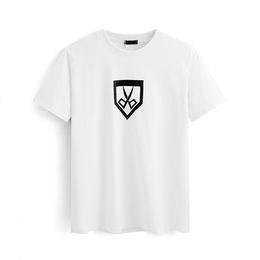 Luxury Casual t shirt men's Wear designer Short sleeve T-shirt 100% cotton high quality wholesale black and white tee Scissor Shield
