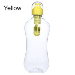 Water Bottle 550ml Plastic Hydration Filter Bobble Portable Outdoor Hiking Travel Gym Filtering Drinking