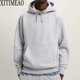 ZA Oversize Hooded Sweatshirts Fashion Ladies Soft Cotton Pullovers Female Casual Uniform for men and women Wei Clothing 210602