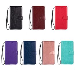 Crazy Horse Wallet Leather Flip cases for Samsung A32 A52 A72 A31 A42 A82 A12 S21FE A22 5G S21 PLUS Holder Credit Slot Cover