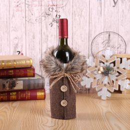 Christmas Wine Bags Dustproof Wines Bottle Cover Champagne Pouches Packaging Bag Wedding Party Gift Wraps Xmas Decor WY1388