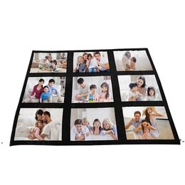 newPlaid sublimation Blankets with Tassels 9 15 20 Grids Mat Heat Transfer Printing Sofa Throw Blanket bla EWA4385