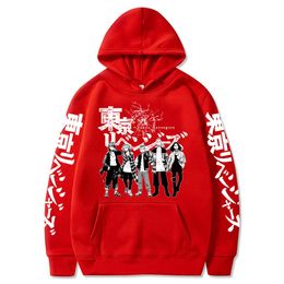 Hot Tokyo Revengers Pullover Sweatshirt Women Men Mikey Draken Costume Hoodies Harajuku Sudadera Y0803