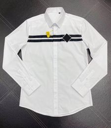 Mens Designer Shirts Brand Clothing Men Long Sleeve Dress Shirt Hip Hop Style High Quality Cotton 2021New Arrival 135