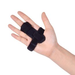 Elbow & Knee Pads Kuulee Finger Guard Fracture Fixation Tool Rest Corrector Protective Cover Magic Sticker Cloth Black