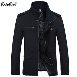 BOLUBAO Men Jacket Coat Fashion Trench Autumn Brand Casual Silm Fit Overcoat Male 211214