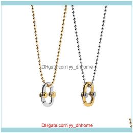 & Pendants Jewelry45Cm~55Cm High Quality Solitaive Chain Pendant Stainless Steel Bead Necklaces For Women And Men Brand Jewellery Drop Deliver