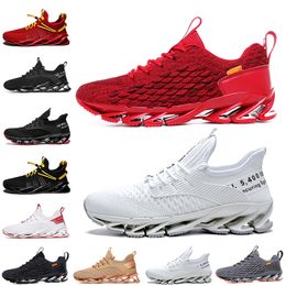 Non-Brand men women running shoes Blade slip on black white all red Grey orange gold Terracotta Warriors trainers outdoor sports sneakers