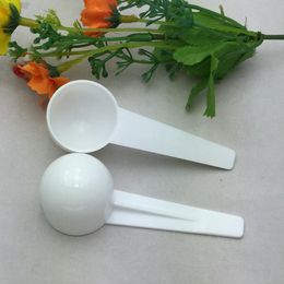 1000pcs Measure Plastic Spoons 10ml Measuring Scoop 5g Milk Measures Spoon 94*22mm Transport by Sea Teaspoon Coffee Pet Food Grains Spices Opp Retail Bags