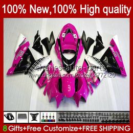 OEM Bodywork For KAWASAKI NINJA ZX 10 R 1000 CC ZX1000 2004 2005 Body 9No.124 ZX-10R ZX1000CC 04-05 ZX1000C ZX 10R 1000CC ZX10R 04 05 Motorcycle Fairing kit rose black