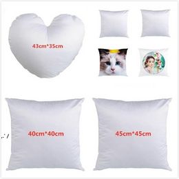3 Sizes Sublimation Pillowcase Double-faced Heat Transfer Printing Pillow Covers Blank Pillow Cushion Without Insert Polyester GWF11552