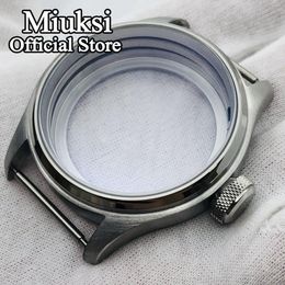 47mm silver brushed stainless steel case fit ETA 6497 6498 Seagull ST3600/ST3620 hand winding movement