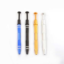 Smoking 4 Prongs Diamond Gem Tweezer Bead Clips 4.5 Inches Coloured Pen Style Portable Terp Pearl Metal Clip For Ruby Quartz Pills Marble Pearls