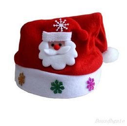 DHL Christmas Hat For Kids Adult Gifts Cartoon Applique Santa Deer Snow Designs Hats Christmas Holiday Supplies