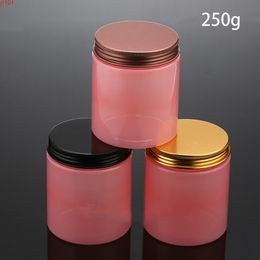 250g pink cosmetic jar handmade body scrub lotion cream container skincare candies packaging Free Shippinggood qty