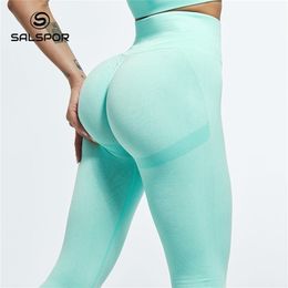 SALSPOR Women Seamless Gym Leggings Push Up High Waist Sports Fitness Stretch Running Quick-drying Leggins Femme Trousers 211204