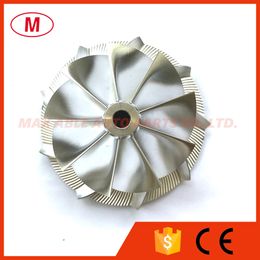 K16 49.55/67.00mm 9+0 blades Reverse Performance Turbocharger Turbo Billet compressor wheel/Aluminum 2618/Milling wheel for Cartridge/CHRA/Core