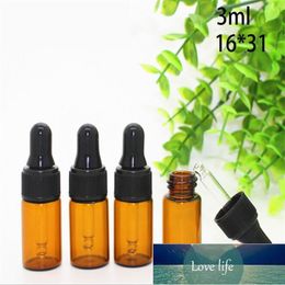 Free 3ml Amber Glass Dropper Bottle glass Vials With Pipette For Cosmetic Perfume Essential Oil Bottles