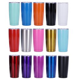 304 Stainless Steel Vacuum Mugs Flask Car Portable 20oz Solid Colour Ice Master Cold Beer Coke Egg Cup