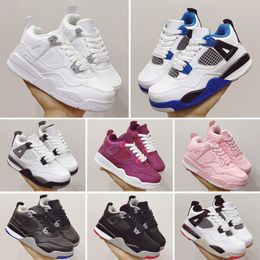 -Nike Air Jordan 4 Retro Firmato congiuntamente High OG 1s Bambini Scarpe da basket 4 infantile Boy Girl Sneaker Toddlers Fashion Baby Trainers Bambini