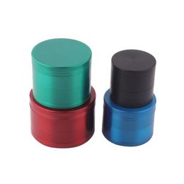 40mm 50mm 55mm 63mm 4 Styles Tobacco Grinder herb Grinder Teeth Filter Net dry herb vaporizer pen 7 colors DHL Free