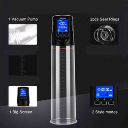 NXY Cockrings Sex pump toys Penis Extender Men Pump Automatic Dick Enlargement USB Rechargeable Vacuum for penis bomba peniana sex adult 1125 1125