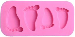 3D Baby Feet Cake Mould Fondant Gum Paste Mould, Molds, Cupcake Tooper 1222261