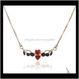 & Pendants Jewelrysale Cute Heart Shape Children Necklaces Baby Kids Pendant Necklace Chain Gold-Color N7-N18K-62 Drop Delivery 2021 Docgj