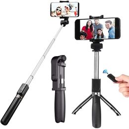 3 In 1 Wireless Bluetooth Selfie Stick Extendable Monopod Foldable Tripod with Remote Phone Holder for Ios Android