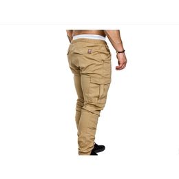 Foreign Trade Hot Style Men's 6-Color European Code Overalls Sports Trousers Men's Large Size Woven Fabric Casual Trousers X0615