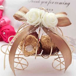 6pc New Candy Boxes Romantic Carriage Sweets Chocolate Box Wedding Party Favours Party Decoration Supplies Wedding Candy Box Tool H1231