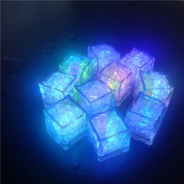 Multi Color Light-Up LED Ice Cubes with Changing Lights Colorful Touch Sensing Night Light