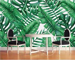 Wallpapers Plant Banana Leaves Papel De Parede 3D Po Wallpaper For Living Room Mural Wall Paper Roll Home Decoration