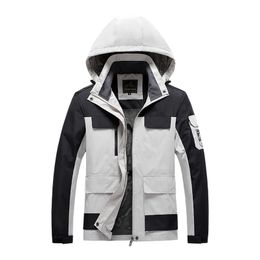 Plus Size 7XL 8XL Summer Jacket Men Hooded Thin Outerwear Coats Multi Pockets Breathable Mountain Climbing Windbreakers Jackets 210811