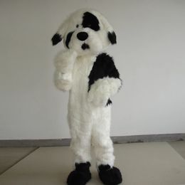 Halloween White Dog Mascot Top Quality Costume Cartoon animal theme character Carnival Adult Size Fursuit Christmas Birthday Party Dress