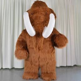 Mascot Costumes Plush Mammoth Inflatable Mascot Costume Fursuit Mammuthus primigenius Promotion Halloween Party Furry Dress Animal Adult