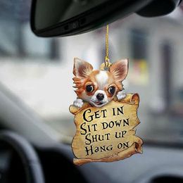 Decorative Objects & Figurines Cute Anime Car Accessorie Home Decor Dog Pendant Window Hanging Decoration Wall Ornament Birthday Gift Interi