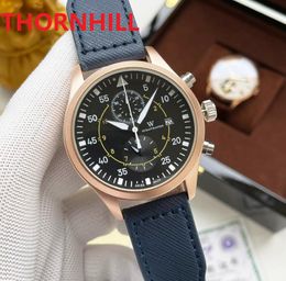 Top Sell Mens watches stopwatch all dial work quartz movement watch 42mm leather strap chronograph Super Premium Sapphire full-featured men's popular wristwatches