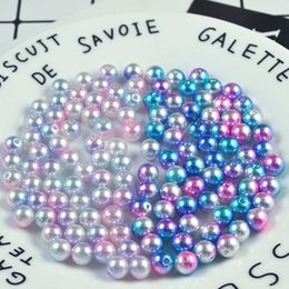 200Pcs/Pack Mermaid Pearl With Round Mix Size Colorful Perforated For Birthday Party Design Art Bead Clothing Jewelry Accessories Decoration Supplies
