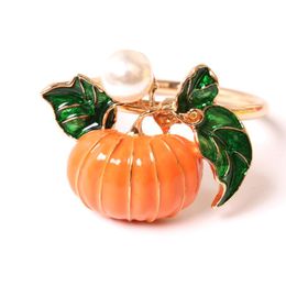 Napkin Rings Halloween Pumpkin Enamel Vintage Ring Table Top Decoration For El Western Food Etiquette