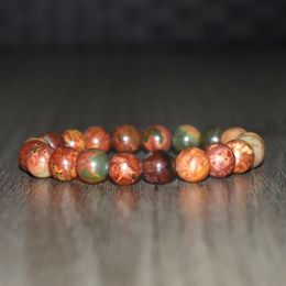 MG1170 New Design 10mm Picasso Jasper Bracelet for Men Trendy Energy Protection Jewelry Healing Anxiety Bracelet