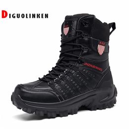 Combat Army Boots Winter Outdoor Tactical Boots Hiking Desert Ankle Hunting Autumn safety shoes Big Size 47 Military men boots 210820