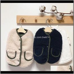 Apparel Supplies Home & Garden Drop Delivery 2021 Winter Corduroy Plush Coat Send Scarf Thickened Pet Cotton Clothes For Small Medium Puppy D