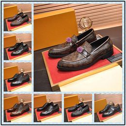 A1 Designer Luxury Men Dress Shoes Cow Suede Formal Oxfords Fashion Casual Business Suit Office Leather Shoes Red Blue Wedding Shoes