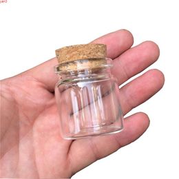 37x40x27mm 20ml Cute Glass Vials Bottles with Corks Small Jars Gift 50pcs Factory Wholesale Free shippinghigh qty