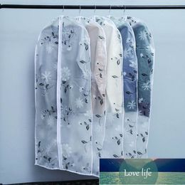 6Pcs/Lot Matte Transparent Clothes Dust Cover Printed Clothes Hanging Bag PEVA Wardrobe Dustproof Zipper Storage Suit Bags Factory price expert design Quality